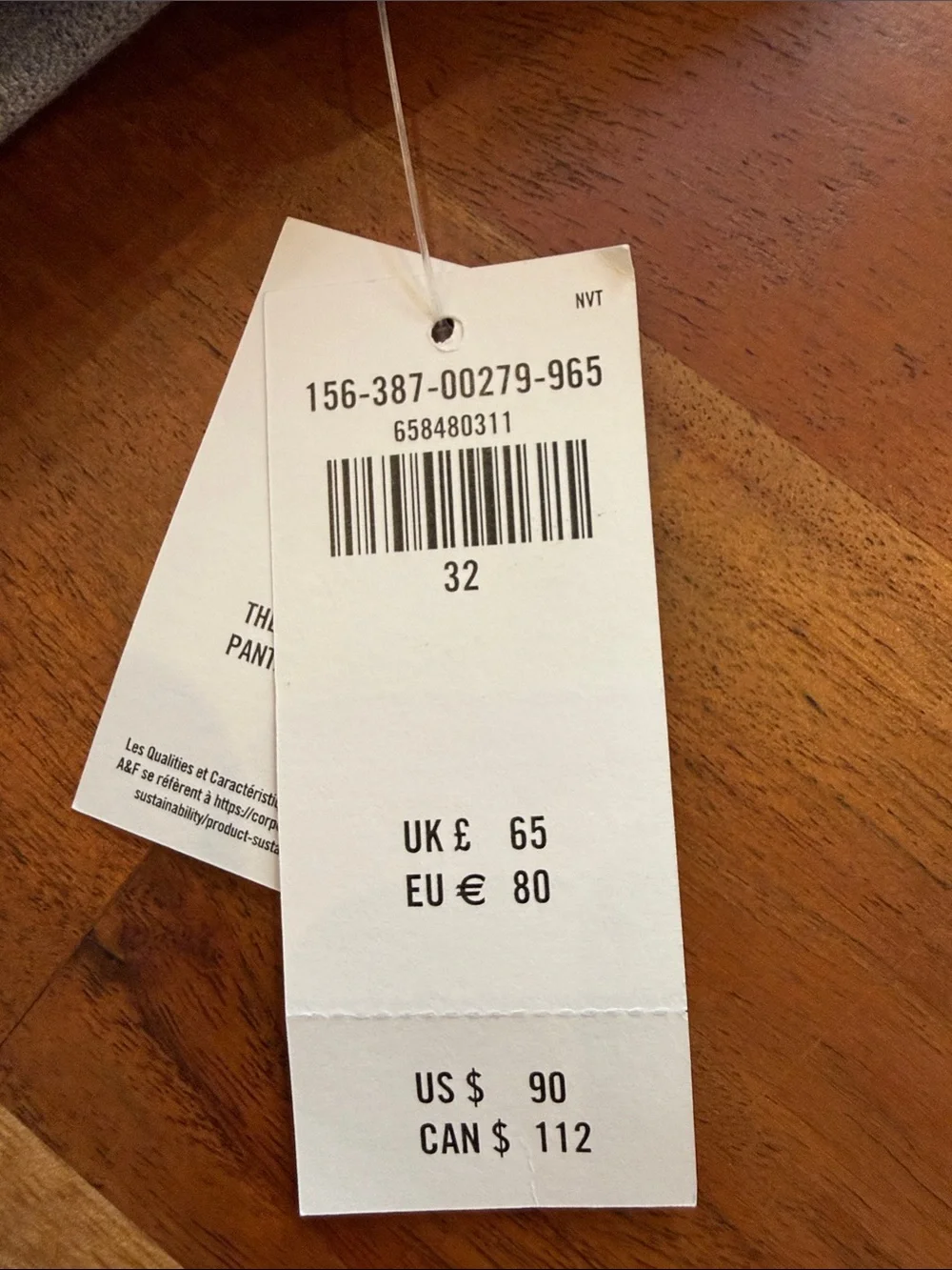 NWT Abercrombie & Fitch A&F Sloane Tailored Wide Leg Pant in Grey - Picture 4 of 7